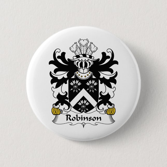 Robinson Family Crest 2 Inch Round Button (Front)