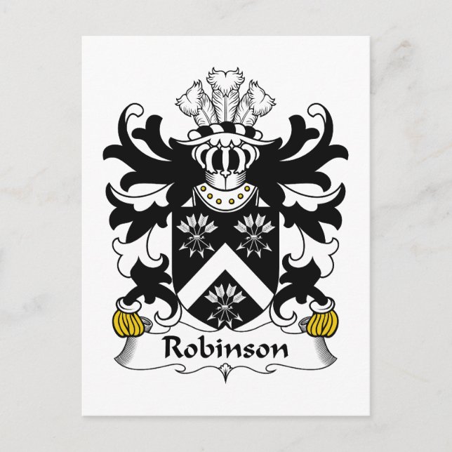 Robinson Family Crest Postcard (Front)