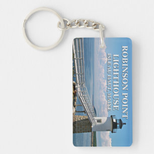 Robinson Point Lighthouse, Isle Au Haut, Maine Keychain