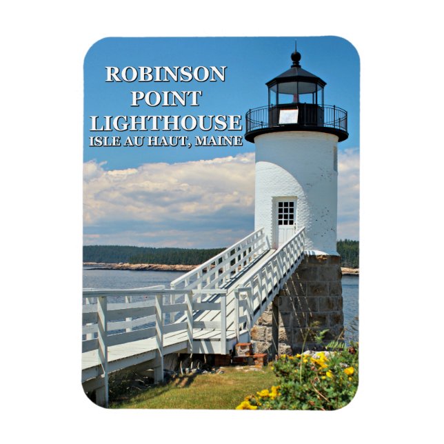 Robinson Point Lighthouse, Isle Au Haut, Maine Magnet (Vertical)