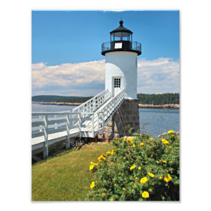 Robinson Point Lighthouse, Isle Au Haut, Maine Photo Print