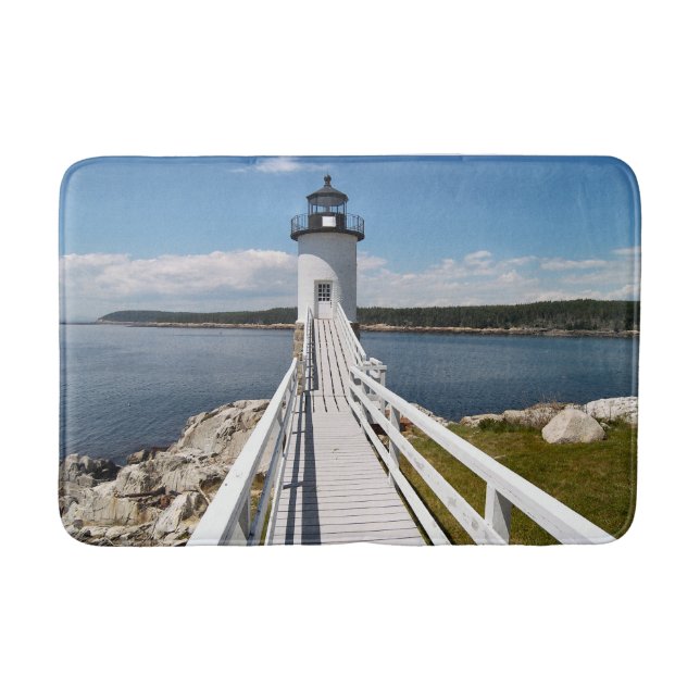 Robinson Point Lighthouse, Maine Large Bath Mat (Front)