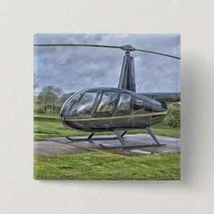 Robinson R44 helicopter 2 Inch Square Button