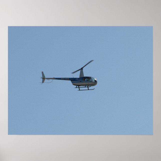 Robinson R44 Raven II Helicopter. Poster (Front)