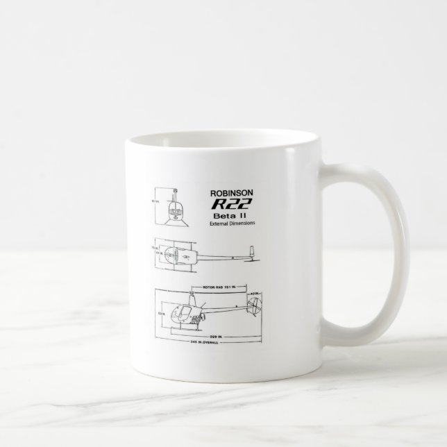 Robinson R-22 Coffee Mug (Right)