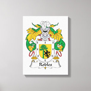 Robles Family Crest Canvas Print