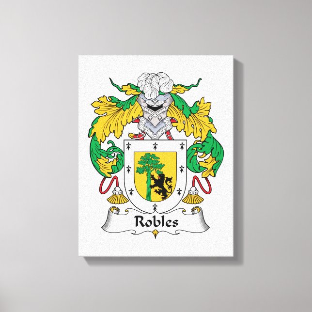 Robles Family Crest Canvas Print (Front)