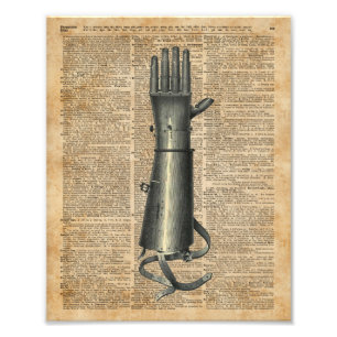 Robo Hand,Artifical Arm Dictionary Art Photo Print