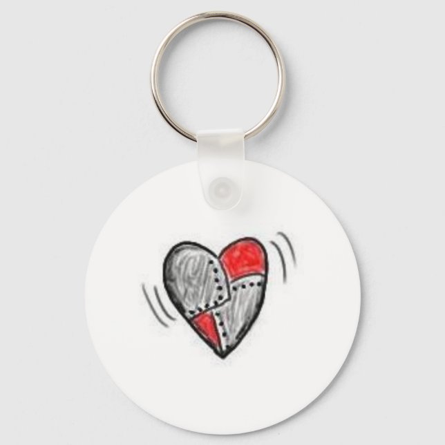 Robo-Heart Keychain (Front)