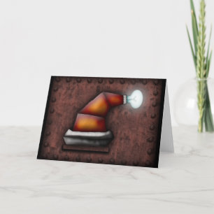 Robo-Santa Hat, greeting card