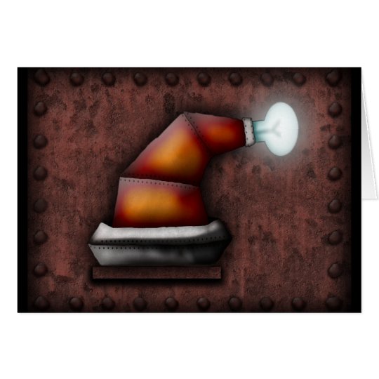 Robo-Santa Hat, greeting card