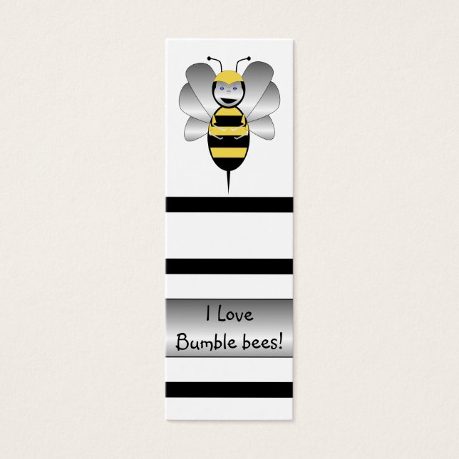 Robobee Bumble Bee Bookmark (Front)