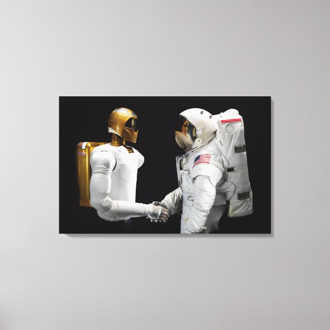 Robonaut 2, a dexterous, humanoid astronaut hel 2 canvas print (Front)