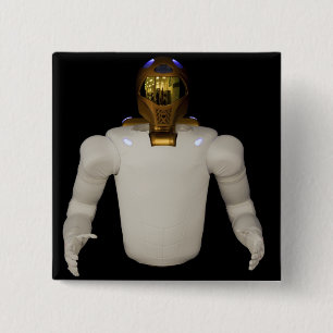 Robonaut 2, a dexterous, humanoid astronaut hel 5 2 inch square button
