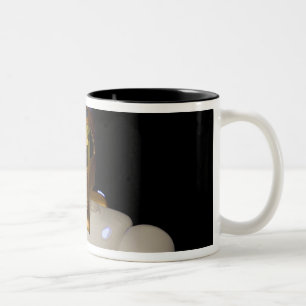 Robonaut 2, a dexterous, humanoid astronaut hel Two-Tone coffee mug