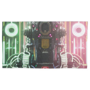 Robot 1 gray king pillowcase