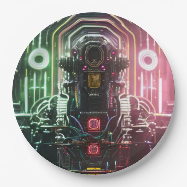 Robot 1 large paper plates (Front)