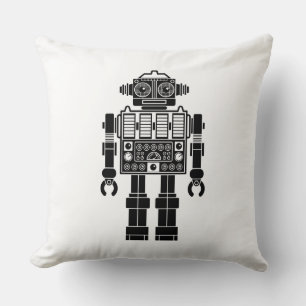 Robot 270620/04 - Black and White Throw Pillow