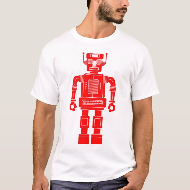 Robot 270620/04 - Red and White T-Shirt (Front)