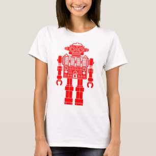 Robot 270620/08 - Red and White T-Shirt