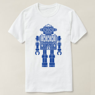 Robot 270620/08 - T-shirt bleu et blanc de la Mari
