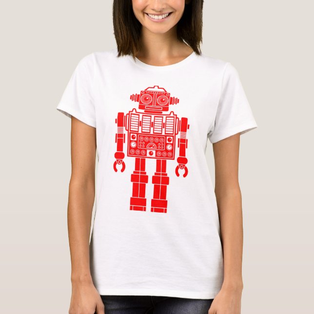Robot 270620/08 - T-shirt rouge et blanc (Devant)