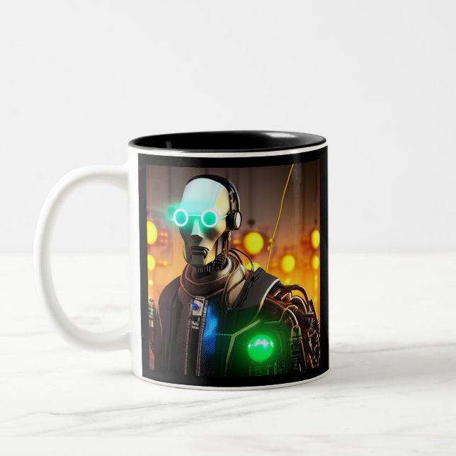 Robot 2 black tasse à deux tons (Gauche)