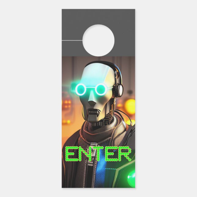 Robot 2 Enter Access Denied door hanger (Front)