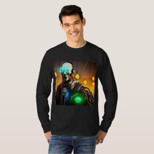 Robot 2 hommes manches longues noires T-shirt