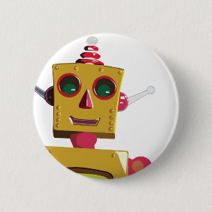 Robot 2 Inch Round Button