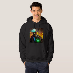 Robot 2 men black hooded sweatshirt