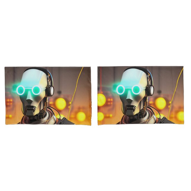 Robot 2 taies d'oreillers standard 2 faces paire (devant-Set)