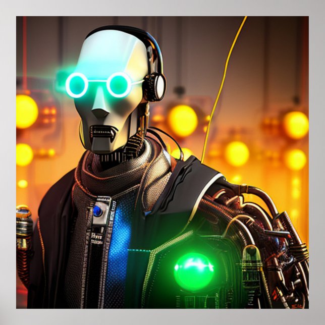 Robot 2 value matte poster (Front)