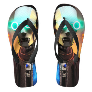 Robot 2 wide flip flops