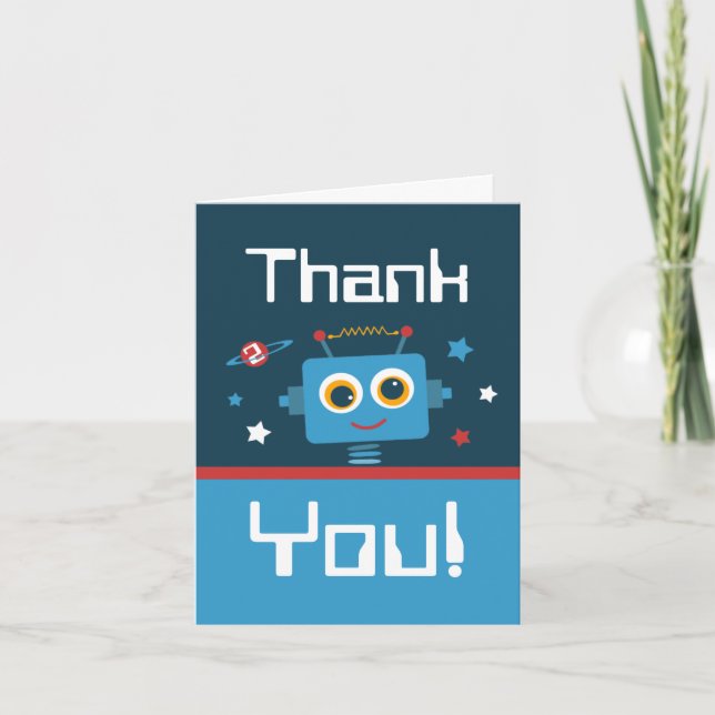 Robot 2e anniversaire Merci Notes (Devant)