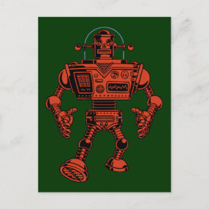 Robot 313 -red postcard