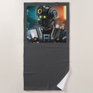 Robot 3 beach towel
