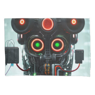 Robot 3 grey standard pillowcase
