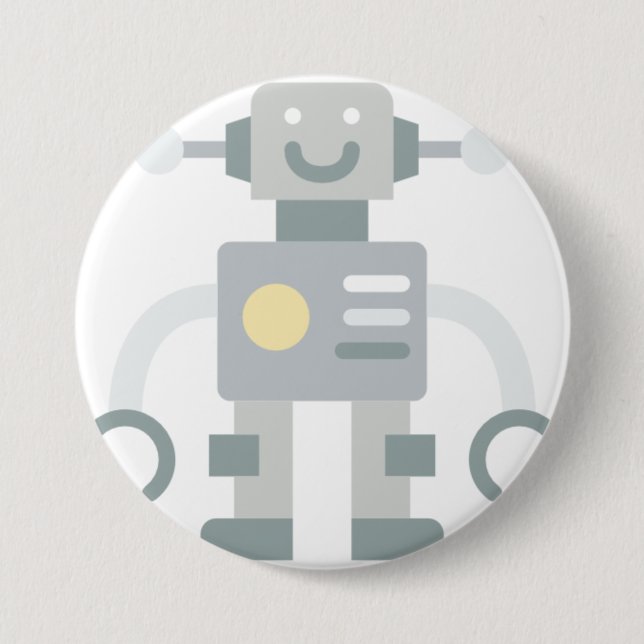 robot 3 inch round button (Front)