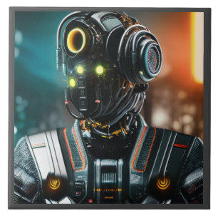 Robot 3 large ceramic tile