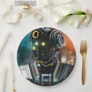 Robot 3 large paper plates