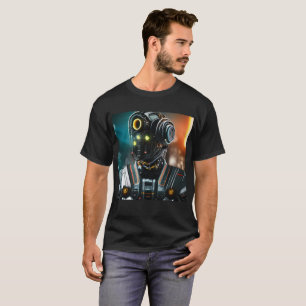  Robot 3 men black T-shirt