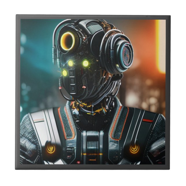 Robot 3 small ceramic tile (Front)