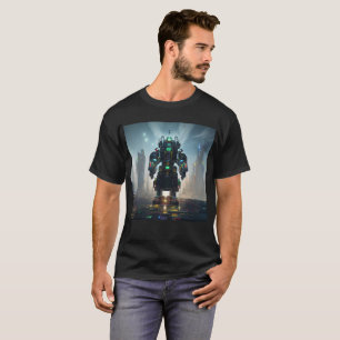 Robot 4 hommes noir T-shirt