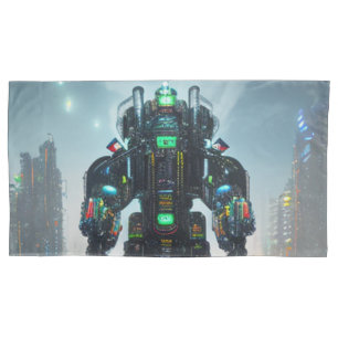 Robot 4 king pillowcase 2 sided