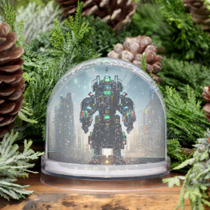 Robot 4 snow globe