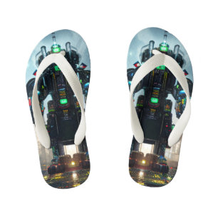 Robot 4 toddler flip flops