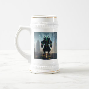 Robot 4 white stein gold trim