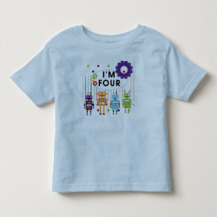 Robot 4th Birthday Tshirts and Gifts