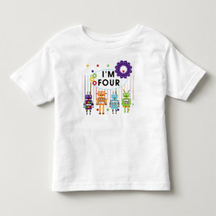 Robot 4th Birthday Tshirts and Gifts